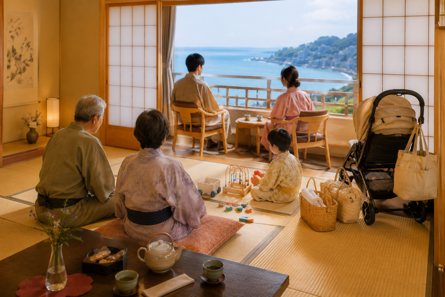 熱海で三世代旅行におすすめの宿の和室イメージ