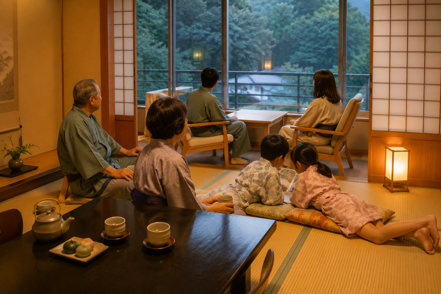 湯河原で三世代旅行におすすめの宿の和室イメージ
