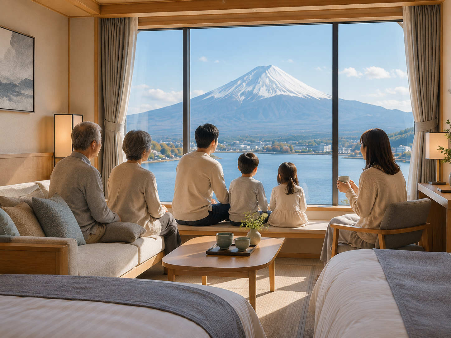 河口湖で三世代旅行におすすめの宿のイメージ